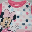 Langer dünner Baumwollbaby-Strampler - gepunktete Minnie Mouse - Jersey - rosa - 92