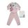 Langer dünner Baumwollbaby-Strampler - gepunktete Minnie Mouse - Jersey - hellrosa - 92
