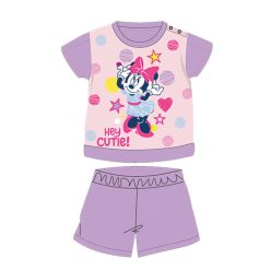   Sommer Kurzarm-Baumwollbaby-Pyjama - Disney Minnie Maus - Sternen - Helllila - 92