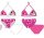 Disney Minnie Maus zweiteiliger Badeanzug für Mädchen - mit Blumenmuster - rosa - 116