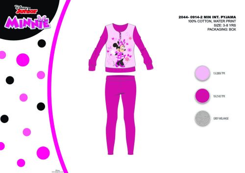 Winter Baumwoll-Interlock-Kinderpyjama - Disney Minnie Mouse - pink - 140