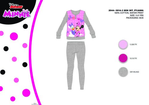 Winter Baumwoll-Interlock-Kinderpyjama - Disney Minnie Mouse - grau - 110