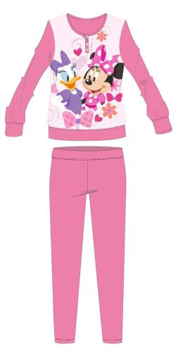 Disney Minnie Maus Winter Dicker Kinderpyjama - Baumwollflanell Pyjama - Rosa - 110
