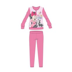  Disney Minnie Maus Winter-Baumwoll-Kinderpyjama - Interlock-Pyjama - Schmetterlingsmuster - Rosa - 110