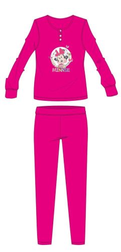 Disney Minnie Maus Winter-Baumwoll-Kinderpyjama - Interlock-Pyjama - Pink - 128