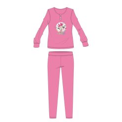   Disney Minnie Maus Winter-Baumwoll-Kinderpyjama - Interlock-Pyjama - Rosa - 98