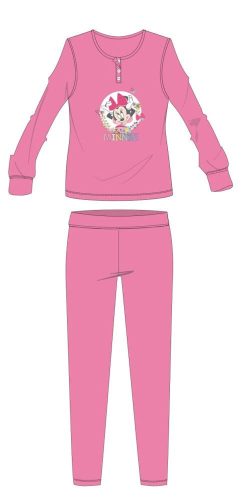 Disney Minnie Maus Winter-Baumwoll-Kinderpyjama - Interlock-Pyjama - Rosa - 98