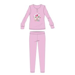   Disney Minnie Maus Winter-Baumwoll-Kinderpyjama - Interlock-Pyjama - Hellrosa - 110