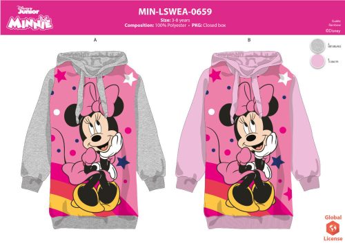 Disney Minnie Maus Kapuzenpullover für Mädchen - grau - 104