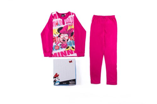 Langarm dünner Kinderpyjama - Minnie Maus - 116 - pink