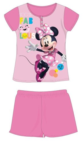 Disney Minnie Maus Sommer-Kurzarm-Kinderpyjama - Baumwoll-Jersey-Pyjama - Rosa - 122