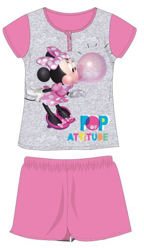 Disney Minnie Maus Sommer-Kurzarm-Kinderpyjama - Baumwoll-Jersey-Pyjama - Grau - 110