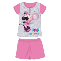   Disney Minnie Maus Sommer-Kurzarm-Kinderpyjama - Baumwoll-Jersey-Pyjama - Grau - 128