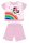 Disney Minnie Maus Sommer Kurzarm Baby Pyjama - Baumwoll-Jersey Pyjama - Regenbogenmuster - Hellrosa - 86
