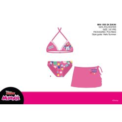   Disney Minnie Maus Bikini Set für Mädchen - Bikini mit Dreieck-Oberteil+Rock - rosa - 128