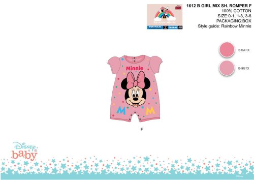 Disney Minnie Maus Sommer Kurzarm Baby-Strampler - Rosa - Für Babys von 0-1 Monat