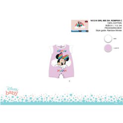   Disney Minnie Maus Sommer Kurzarm Baby-Strampler - Helllila-Weiß - Für Babys von 0-1 Monat