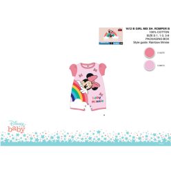   Disney Minnie Maus Sommer Kurzarm Baby-Strampler - Hellrosa-Rosa - Für Babys von 1-3 Monaten