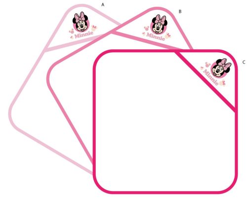 Disney Minnie Maus Kapuzenbabyhandtuch mit gesticktem Muster - 70 x 70 cm - Pink