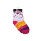 Rutschfeste Kindersocken - Minnie Maus - Vollplüsch - Schleifen - Rosa gestreift - 27-30