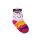 Rutschfeste Kindersocken - Minnie Maus - Vollplüsch - Schleifen - Rosa gestreift - 27-30
