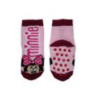 Rutschfeste Kinderknöchelsocken - Minnie Maus - Vollplüsch - Minnie beschriftet - rosa - 23-26