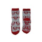 Rutschfeste Kinderknöchelsocken - Minnie Maus - Vollplüsch - Minnie Kopf - grau - 23-26