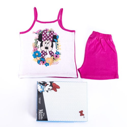 Minnie Maus Mädchen Baumwoll-Pyjama - ärmelloses Pyjama - Sommer-Set - Pink - 128