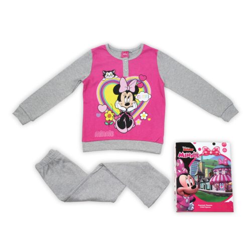 Winter Baumwoll-Kinderpyjama - Minnie Maus - grau - 98