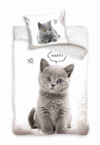 Katzen-Bettwäsche-Set 140x200 cm, 70x90 cm