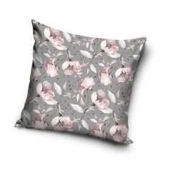 Blumenmuster Kissenbezug 40x40 cm - grau