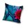 Blumenmuster Kissenbezug 40x40 cm - blau-pink