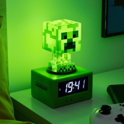 Minecraft Creeper Icon Wecker mit Beleuchtung