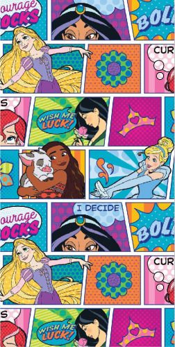 Disney Prinzessinnen Kinder-Strandhandtuch - 67x137 - kariert