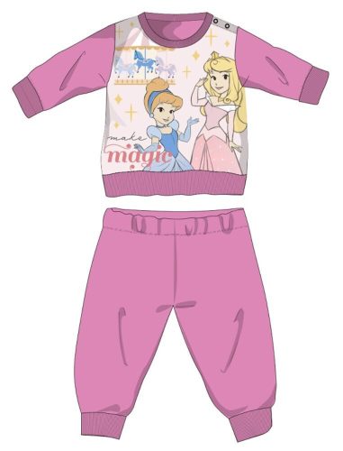 Disney Prinzessinnen Winterdicke Baby-Pyjama - Baumwollflanell-Pyjama - Rosa - 98