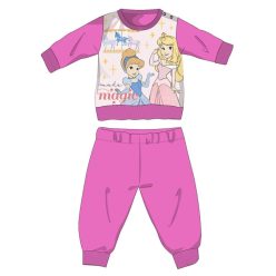   Disney Prinzessinnen Winterdicke Baby-Pyjama - Baumwollflanell-Pyjama - Dunkelrosa - 80