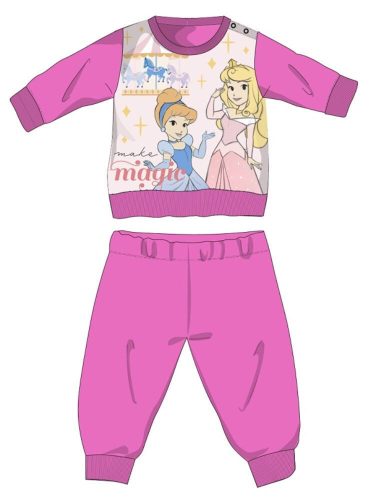 Disney Prinzessinnen Winterdicke Baby-Pyjama - Baumwollflanell-Pyjama - Dunkelrosa - 92