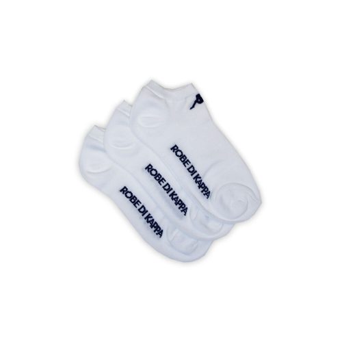 Kappa Unisex mercerisierte Sneakersocken - 3 Paar/Packung - Baumwoll-Sneakersocken - weiß - 42-44