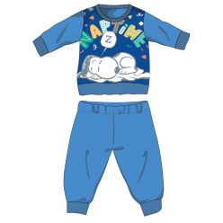   Snoopy Langarm-Dünner Baby-Pyjama - Baumwoll-Jersey-Pyjama - Hellblau - 98
