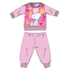   Snoopy Langarm-Dünner Baby-Pyjama - Baumwoll-Jersey-Pyjama - Hellrosa - 92