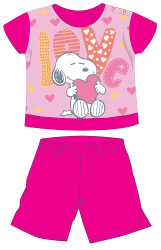 Snoopy Kurzarm-Sommer-Baumwollbaby-Pyjama - Pink - 92