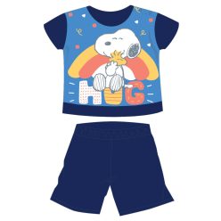 Snoopy Kurzarm-Sommer-Baumwollbaby-Pyjama - Dunkelblau - 98