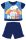 Snoopy Kurzarm-Sommer-Baumwollbaby-Pyjama - Dunkelblau - 98