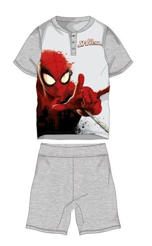 Spider-Man Sommer-Kurzarm-Kinderpyjama - Baumwoll-Jersey-Pyjama - grau - 104