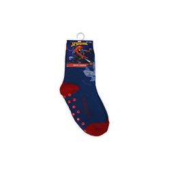   Rutschfeste Kinderknöchelsocken - Spiderman - Vollplüsch - Spider - dunkelblau - 31-34