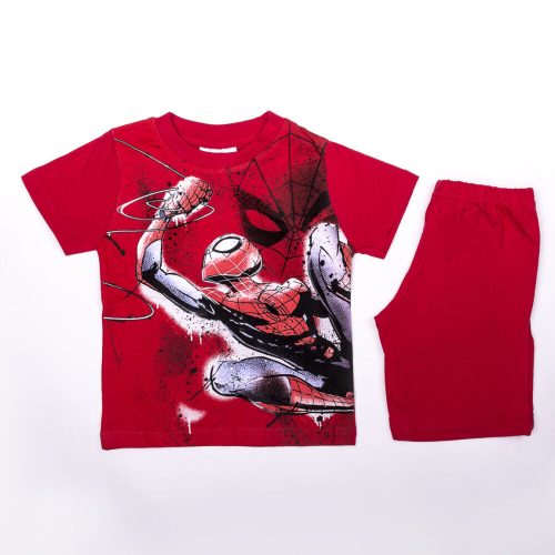 Spiderman Jungen Baumwoll-Sommer-Set - T-Shirt-Shorts-Set - Rot - 128