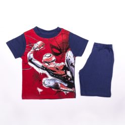   Spiderman Jungen Baumwoll-Sommer-Set - Trikot-Shorts-Set - Rot - 116
