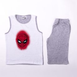   Spiderman Jungen Baumwoll-Sommer-Set - Trikot-Shorts-Set - Grau - 116