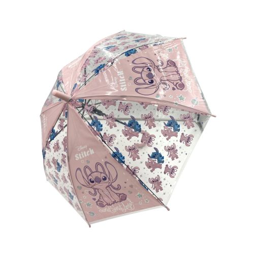 Disney Stitch Halbautomatik-Regenschirm - 68cm - Rosa