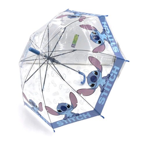 Disney Stitch Halbautomatik-Regenschirm - 74cm - Transparent